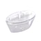 Smarty Had A Party 4 oz. Clear Oval Plastic Mini Cup with Lid and Spoon (288 Cups), 288PK 2636-CASE - alternate 1